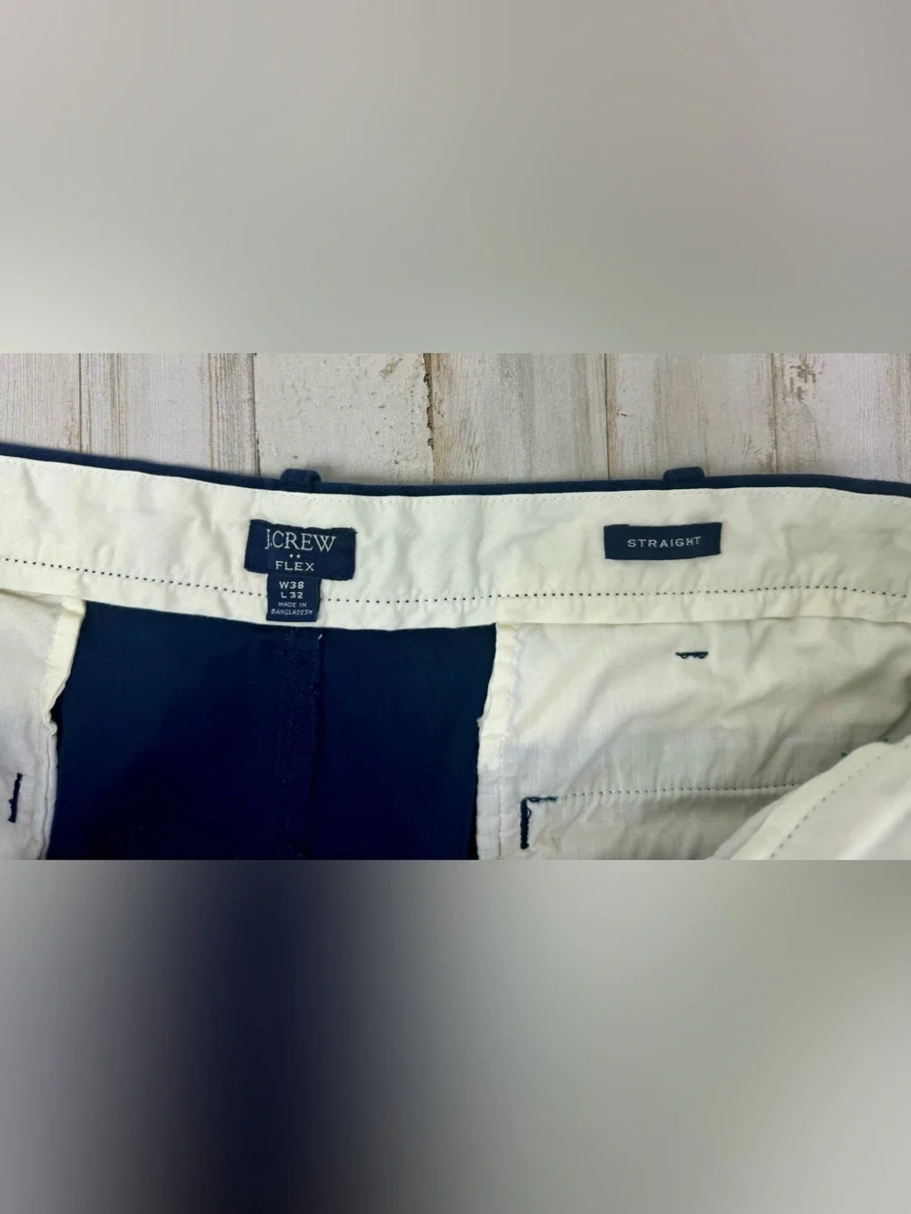 J.Crew Dress Pants Straight 38x31 Mens Blue Cotton Trousers